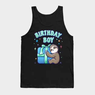 Birthday Boy Sloth Theme Tank Top